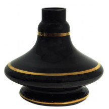 Base Shisha Glass Aladin Preto/Gold Pequeno