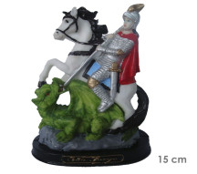 Estatua S�o Jorge 15cm Resina