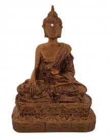 Esttua Buda Meditando com Cristais 10cm