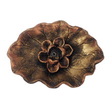 Incens�rio Folha com Lotus Pequeno