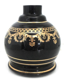 Base Shisha Glass Jumbinho Grega Preto Pequeno