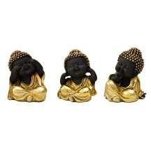 Trio de Monge Budista da Sabedoria Dourado