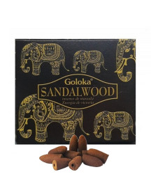Incenso Cone Cascata Goloka Sandalwood Massala