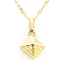 Gargantilha Ouro Pir�mide 8mm