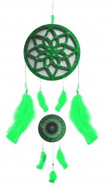 Filtro dos Sonhos com Mandala Verde