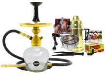 Narguil� Triton Zip Jumbo Dourado + Kit na Descri��o