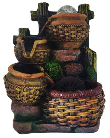 Fonte de �gua Paisagem com Cesto 29cm