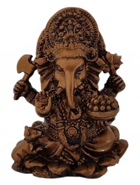 Esttua Ganesha com Pote 9cm Resina