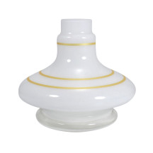 Vaso Narg Glass Aladim Gold Branco