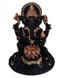 Estátua Ganesha com Incensário 25cm