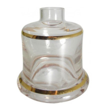 Base Shisha Glass Evolution Incolor/Gold Pequeno