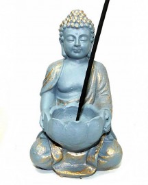 Incensrio Buda com Vaso Porta Velas