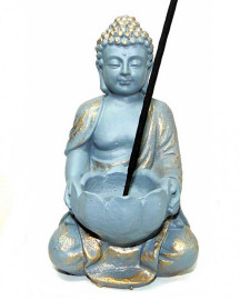 Incens�rio Buda com Vaso Porta Velas