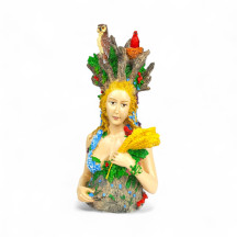 Est�tua Gaia Busto M�e Terra 22cm Resina