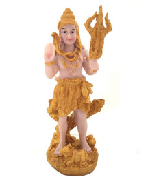 Est�tua Shiva em p� 20cm Ouro