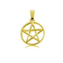 Pingente Pentagrama com Arco Pequeno Banho 18k