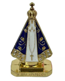 Est�tua N. Sra. Aparecida 5cm Pl�stico