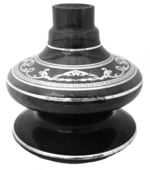 Base Shisha Glass Nix Grega Preto Pequeno