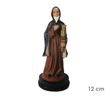 Est�tua Santa Clara 12cm Resina