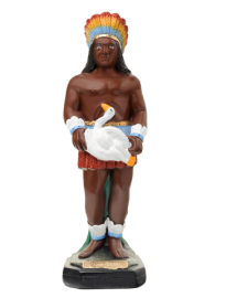 Imagem Caboclo �guia Branca 25cm Gesso