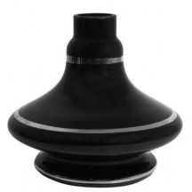 Base Shisha Glass Aladin Preto/Silver Pequeno