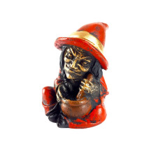 Est�tua Bruxa com Caldeir�o 6cm Resina