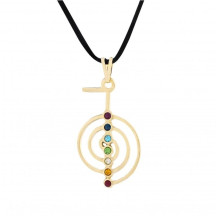 Gargantilha Cho-Ku-Rei Ouro com Strass no cord�o 25x43mm