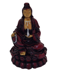 Est�tua Kuanyin na Flor de L�tus 9cm
