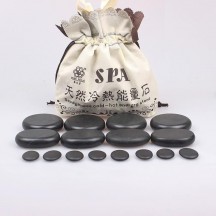 Pedra Vulc�nica para Massagem (7 Uni) + Bolsa para Aquecer