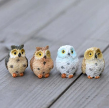 Est�tua Corujas Miniaturas (KIT 4 UNIDADES)