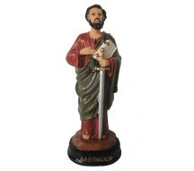 Estatua S�o Paulo 15cm Resina