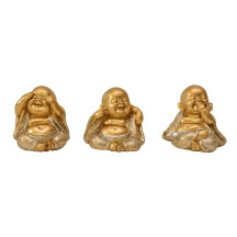 Trio de Buda Mini com Gliter
