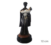 Est�tua S�o Benedito 12cm Resina