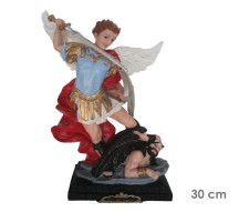 Est�tua Arcanjo Miguel 30cm Resina