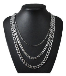 Corrente A�o Inox 70cm com Fecho