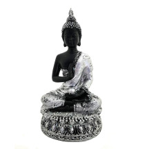 Buda Prata Tibetano de Resina