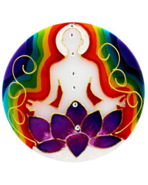 Mandala Medita��o 10cm Vidro