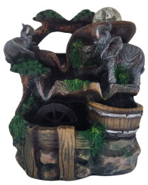 Fonte de �gua 2 Elefantes 29cm