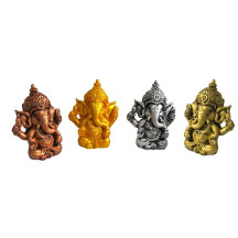 Est�tua Ganesha Coloridas (Kit 4 Pe�as)