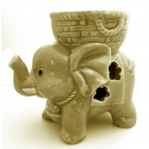 Aromatizador Porcelana Elefante Marrom
