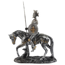 Est�tua Dom Quixote no Cavalo 28cm Resina