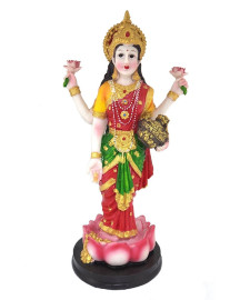 Est�tua Lakshmi 25cm Colorido