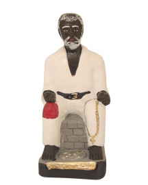 Imagem Preto Velho Pai Joaquim De Aruanda 20cm Gesso