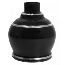 Base Shisha Glass Jumbinho Preto/Silver Pequeno