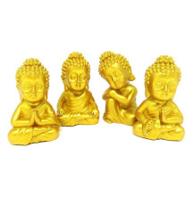 Est�tua Buda Dourado com 4 Unidades