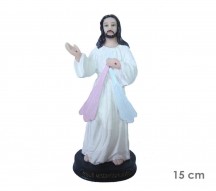 Estatua Jesus Misericordioso 15cm Resina
