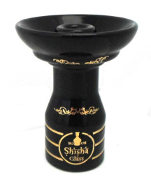 Queimador Shisha Glass Gold Preto