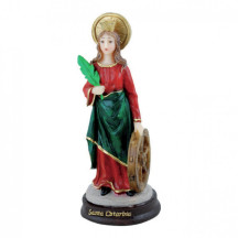 Estatua Santa Catarina 30cm Resina
