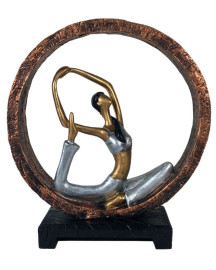 Est�tua Yoga No Circulo Kapotasana 27cm Resina