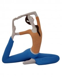 Estátua Yoga Alongamento 15cm Resina